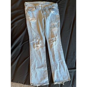 Vintage Ultra Distressed Low Rise Flare Hollister Jeans